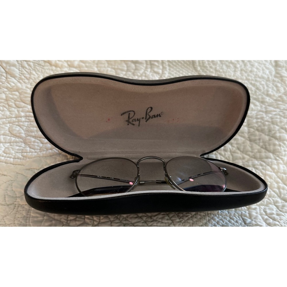 Ray-Ban Round Metal Eyeglasses Gunmetal Filigree Frames RB 3447V 47-21 140 Case